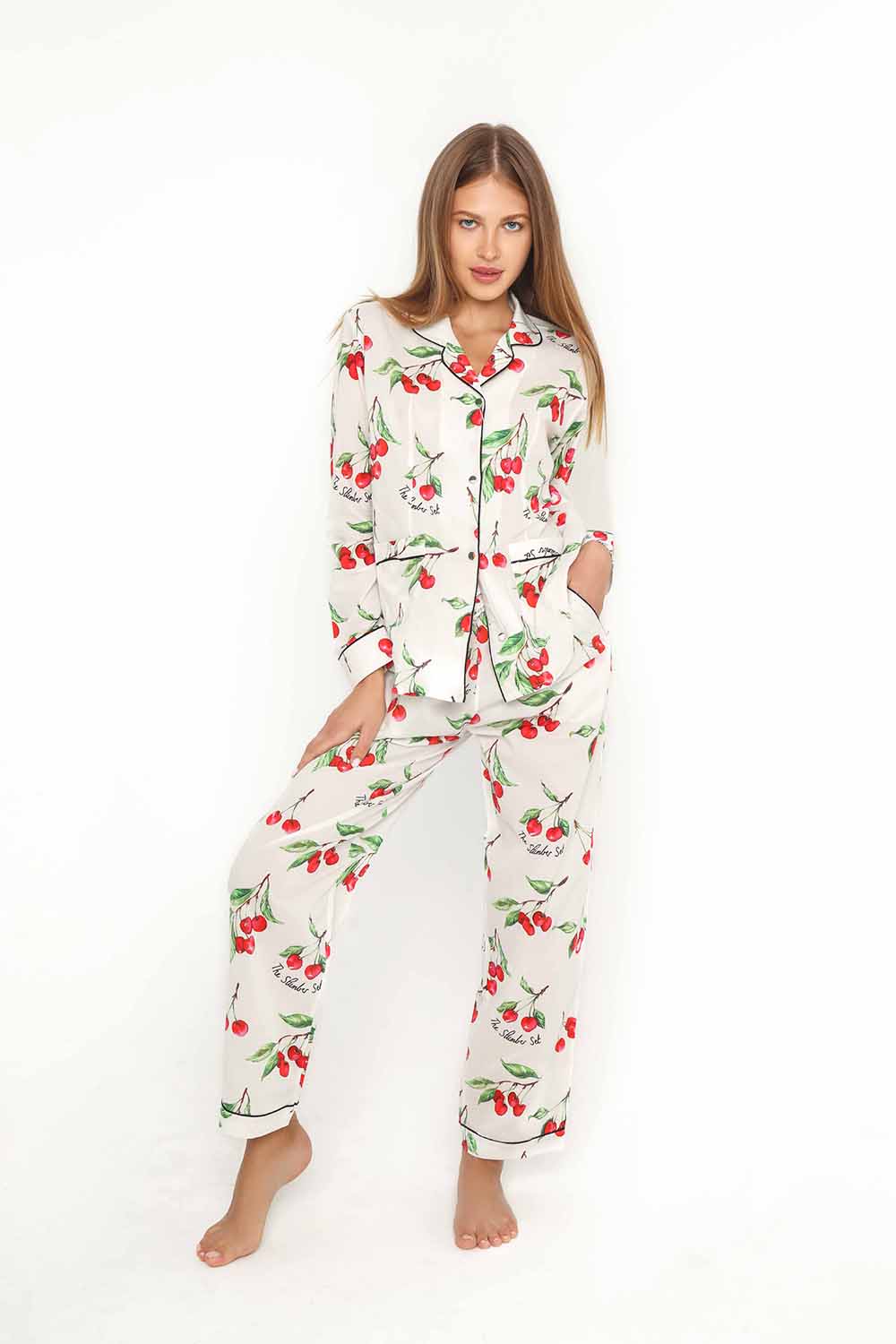 Ladies Slumber Classic PJ Set - Cherry Print