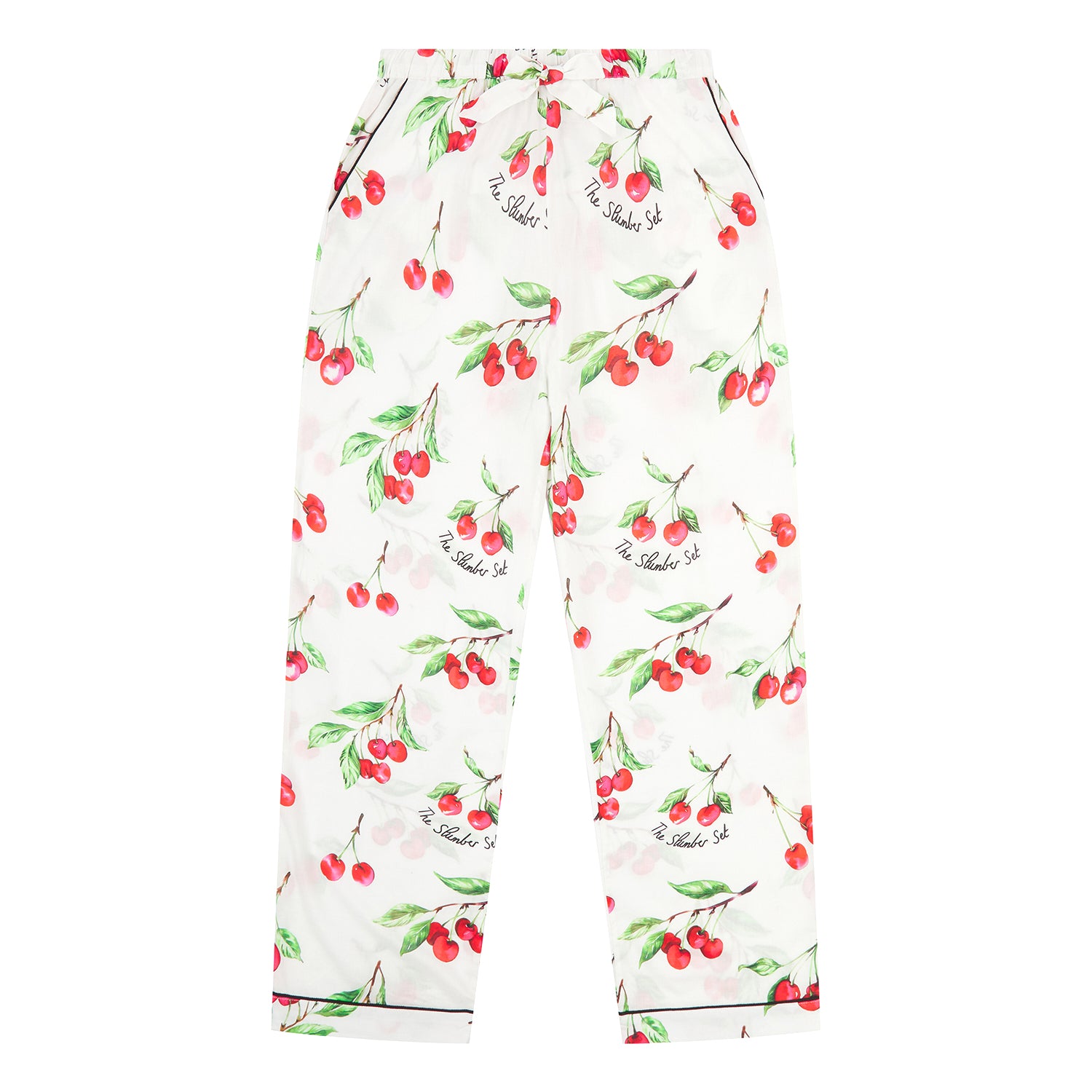 Ladies Slumber Cami Long Trousers Set - Cherry Print