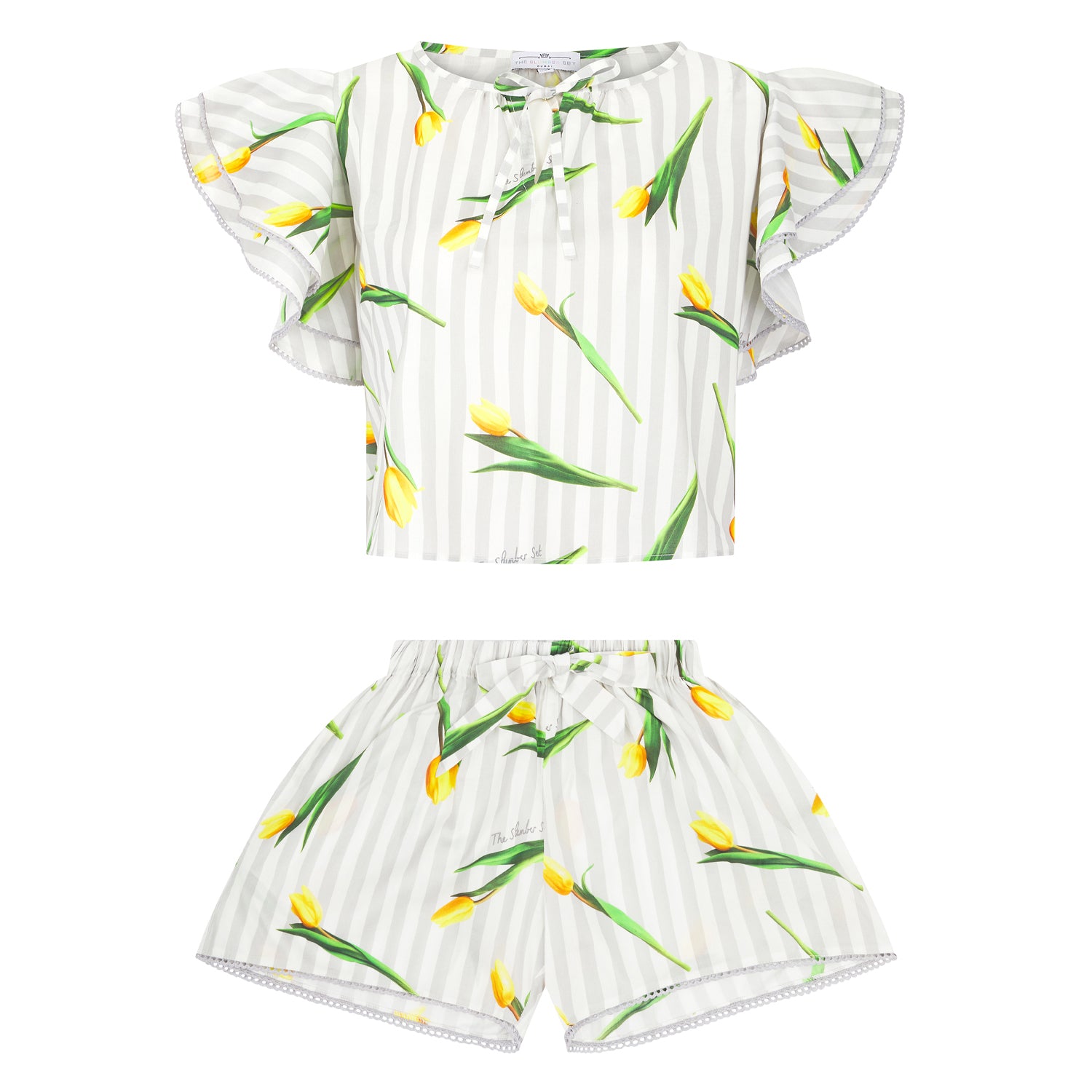 Mini-Me Frill Top & Short Set - Tulip Print